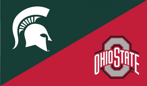 3x5 House Divided Flag with Michigan State University and Ohio State University Logos