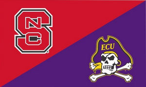 North Carolina State University - East Carolina University 3x5 House Divided Flag