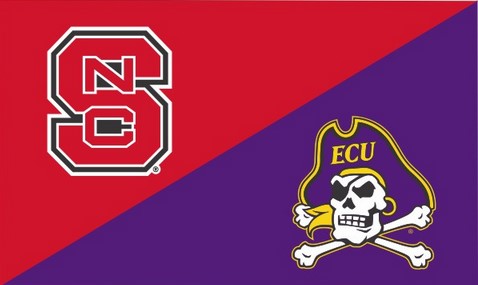 North Carolina State University - East Carolina University 3x5 House Divided Flag