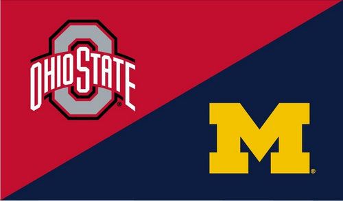  3x5 House Divided Flag with Ohio State University and University of Michigan Logos