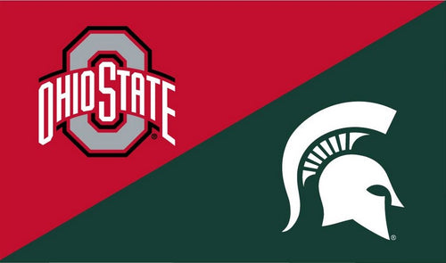 3x5 House Divided Flag with Ohio State University and Michigan State University Logos