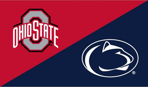 3x5 House DIvided Flag with Ohio State University and Penn State University Logos