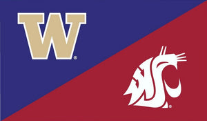 University of Washington - Washington State University 3x5 House Divided Flag