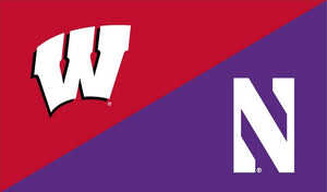 University of Wisconsin - Northwestern University 3x5 House Divided Flag