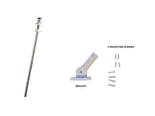 Load image into Gallery viewer, 6 feet stainless steel flag pole and aluminum wall mount flag bracket for outdoor hanging decor
