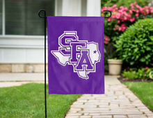 Load image into Gallery viewer, stephen f austin university garden flag with sfa logo for yard decor
