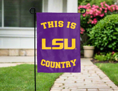 purple This is LSU Country Garden Flag for yard decor