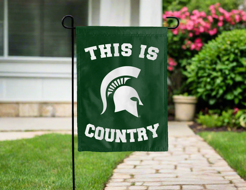This is Michigan State Spartans country garden flag for yard decor