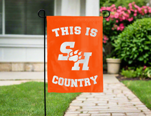 Load image into Gallery viewer, this is sam houston state country garden flag hung for yard decor
