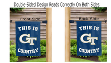 Load image into Gallery viewer, this is georgia tech country logo reading correctly on both sides of garden flag
