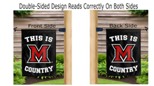 Load image into Gallery viewer, this is miami university ohio country logo reading correctly on both sides of yard decor
