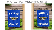 Load image into Gallery viewer, this is morehead state country logo reading correctly on both sides of garden flag
