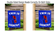 Load image into Gallery viewer, this is tulsa country logo reading correctly on both sides of garden flag
