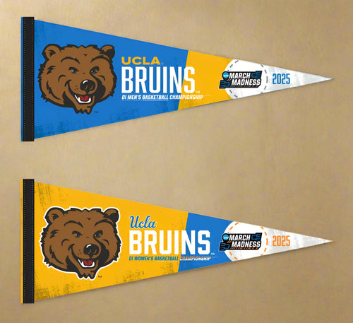One UCLA Men's Basketball March Madness Pennant and one UCLA Women's Basketball Pennant