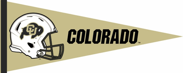 colorado football helmet markings University of Colorado Buffaloes Football Pennant – A to Z Flags, LLC