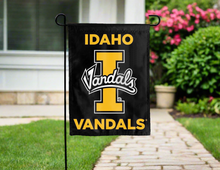 Load image into Gallery viewer, university of idaho garden flag with idaho vandals logo for yard decor
