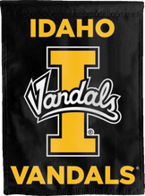 Load image into Gallery viewer, university of idaho house flag with idaho vandals logo for man cave decor
