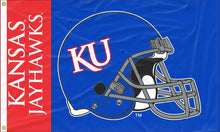 Load image into Gallery viewer, 3x5 University of Kansas Football Flag for yard decor
