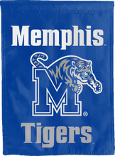 Load image into Gallery viewer, blue university of memphis double sided house flag for man cave decor
