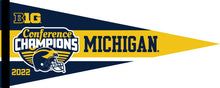 Load image into Gallery viewer, 12x30 University of Michigan 2022 Big Ten Football Champions Pennant
