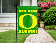 Load image into Gallery viewer, University of Oregon Alumni Garden Flag for yard decor
