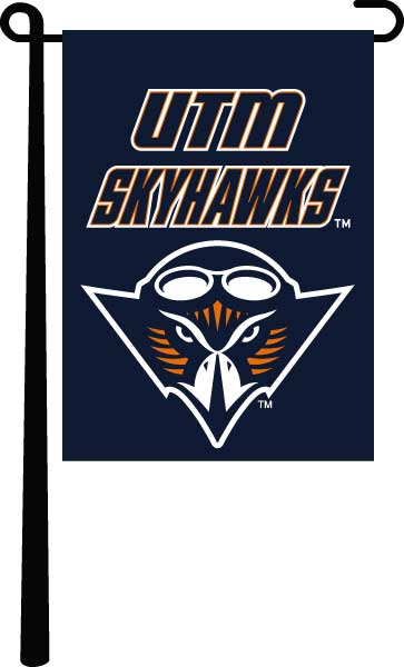 Blue University of Tennessee at Martin Garden Flag with UTM Skyhawks logo