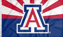 Load image into Gallery viewer, State of Arizona style University of arizona 3x5 flag with two metal grommets for indoor home decor
