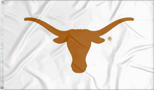 Load image into Gallery viewer, White University of texas applique flag for sports decor
