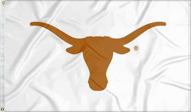 White University of texas applique flag for sports decor