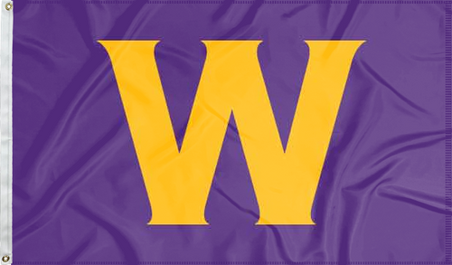 purple Williams College Flag for man cave decor