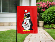 Load image into Gallery viewer, youngstown state university pete the penguin double sided garden flag
