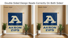 Load image into Gallery viewer, akron zips logo reading correctly on both sides of house flag
