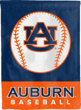 Load image into Gallery viewer, auburn baseball double sided house flag for college dorm decor
