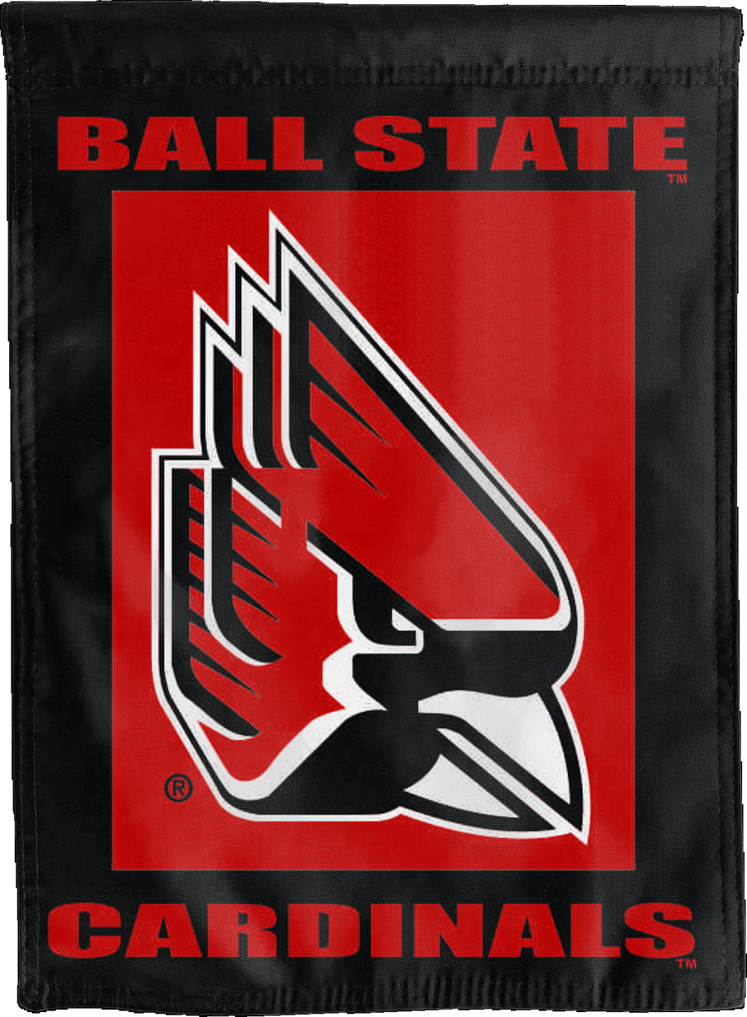 ball state university garden flag with cardinals logo for man cave decor