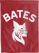 Load image into Gallery viewer, red bates college double sided house flag for game day decor

