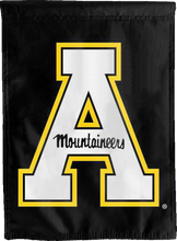 Load image into Gallery viewer, black appalachian state university double sided house flag for man cave decor
