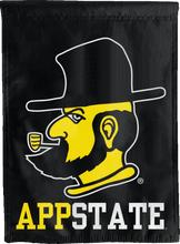 Load image into Gallery viewer, double sided house flag with yosef app state logo hung for man cave decor
