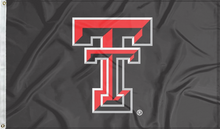 Load image into Gallery viewer, black texas tech university flag for college dorm decor
