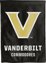 Load image into Gallery viewer, black vanderbilt university double sided house flag for man cave decor
