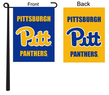 Load image into Gallery viewer, blue and gold pittsburgh panthers double sided garden flag for yard decor
