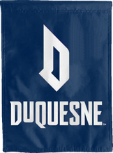 Load image into Gallery viewer, blue duquesne university double sided house flag for man cave decor
