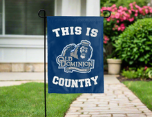 Load image into Gallery viewer, blue garden flag with this is old dominion university country logo for yard decor
