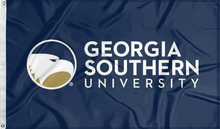 Load image into Gallery viewer, blue georgia southern university flag for college dorm decor
