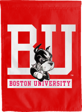 Load image into Gallery viewer, red boston university double sided house flag for man cave decor
