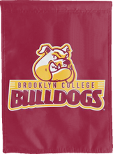 Load image into Gallery viewer, maroon brooklyn college double sided house flag for game day decor
