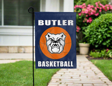 Load image into Gallery viewer, butler basketball garden flag hung outside the home for yard decor
