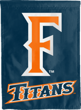 Load image into Gallery viewer, blue cal state fullerton titans double sided house flag for man cave decor

