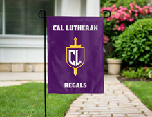 Load image into Gallery viewer, purple california lutheran university regals double sided garden flag for yard decor
