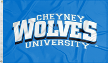 Load image into Gallery viewer, blue cheyney university of pennsylvania wolves flag for college dorm decor
