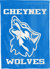Load image into Gallery viewer, blue cheyney wolves double sided house flag for man cave decor
